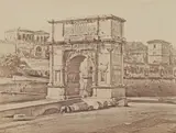 Eugène Constant, Arch of Titus, Roman Forum, c. 1849/1850, Salt print from albumenized glass negative