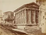 Eugène Constant, Temple of Fortuna Virilis, c. 1849/1850, Albumenized salt print from albumenized glass negative