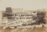 attributed to Giacomo Caneva, View from the Palatine towards the Colosseum, 1853 - 1854, Albumenized salt print from paper negative