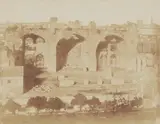 Giacomo Caneva, View from the Palatine to the Basilica of Maxentius, c. 1850 - 1853, Salt print from paper negative