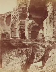Giacomo Caneva, Baths of Caracalla, c. 1853 - 1855, Albumenized salt print from paper negative