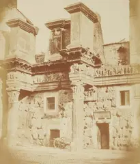 Robert Turnbull Macpherson, Colonnade, Forum of Nerva, 1853 - 1855, Albumen print
