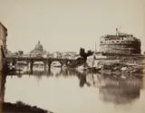 Tommaso Cuccioni, View of the Tiber River with Castel Sant'Angelo, c. 1859 - 1860, Albumen print