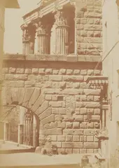 Robert Turnbull Macpherson, Arch of Pantani, Forum of Nerva, c. 1855, Albumenized salt print