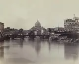 Charles Soulier, The Tiber River with Sant’Angelo Bridge, 1865 - 1868, Albumen print