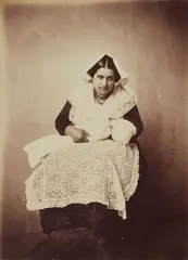 Henri Beguin, The Wife of the Artist's Assistant, 1859, Albumenized salt print