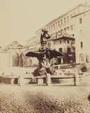 James Anderson, Triton Fountain, Piazza Barberini, 1856, Albumenized salt print