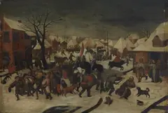 copy after Pieter Brueghel the Younger, The Massacre of the Innocents, Oil on panel (parquetted)