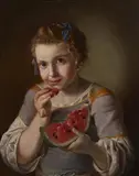 Giacomo Ceruti, Melon Eater, Oil on canvas
