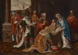 German School 17th century, The Adoration of the Magi, Oil on panel