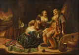 Gerrit Willemsz Horst, Lot and His Daughers, Oil on canvas