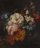 Netherlandish School 17th century, Still Life of Flowers, Oil on wood
