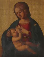 Pinturicchio, The Virgin and Child on Gold Ground, Oil on panel (parquetted)