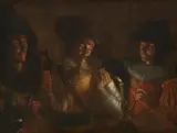 Utrecht School 17th century, Soldiers at a Table, Oil on canvas
