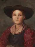Franz Defregger, Dirndl with a Hat