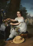French School early 19th century, Portrait of Emilie, Oil on canvas (relined)