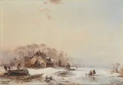 Winter Landscape by Carl Hilgers, Oil on canvas, sold Nov 2020