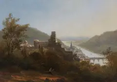 Emil Lugo, View of Heidelberg, Oil on canvas