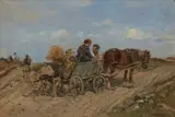Hugo Mühlig, Horse Cart in the Fields