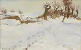 Hugo Mühlig, Snowy Winter Landscape