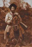 Circassian Riders by Franz Alekseyevich Roubaud, Oil on card, offered Nov 2020