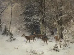 Winter Landscape by Arthur Thiele, Oil on canvas, sold Nov 2020