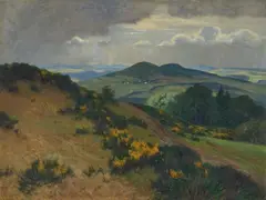 Flowering Gorse in the Eifel by Fritz von Wille, Oil on canvas, sold Nov 2020