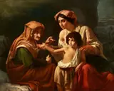 The Fortune Teller by in the manner of Cornelis Kruseman, Oil on canvas, sold Nov 2020