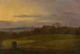 Carl Gustav Carus, Fields and a Farmstead in Evening Light