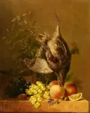 Arnoldus Bloemers, Still Life with Fruit, Nuts and a Partridge, Oil on canvas (relined)