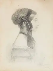 Hermann Winterhalter, Portrait of Comtesse Faubert in Profile
Portrait of Comte Hippolyte Faubert in Profile, Pencil on paper. Each