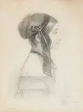 Hermann Winterhalter, Portrait of Comtesse Faubert in Profile
Portrait of Comte Hippolyte Faubert in Profile, Pencil on paper. Each