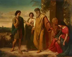 Anselm Feuerbach, Jacob and Rachel, Oil on canvas