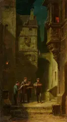 The Quartet by Carl Spitzweg, Oil on canvas (relined), offered Nov 2020