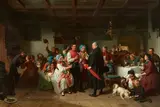 Reinhard Sebastian Zimmermann, A Wedding in Dachau, Oil on canvas (relined)