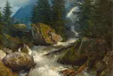 Andreas Achenbach, Forest with a Brook
