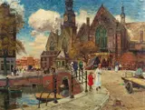 Heinrich Hermanns, View of the Oude Kerk in Amsterdam