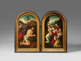 Netherlandish School 16th century, Diptych with Scenes from the Passion, Oil on panel. Each