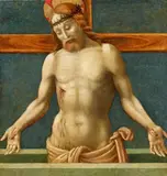 Christ as the Man of Sorrows by called Lo Smicca Giannicola di Paolo, Oil on panel, offered Nov 2020
