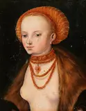 Lucretia by studio or circle of Lucas Cranach the Elder, Oil on panel (parquetted), sold Nov 2020