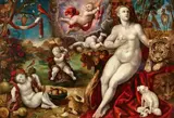 An Allegory of Abundance as Alma Mater, with a depiction of  the Four Elements by North Italian School late 16th century, Oil on canvas, sold Nov 2020