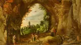 Grotto Landscape with a Hermitage by Joos de Momper Jan Brueghel the Younger, Oil on canvas (relined), sold Nov 2020