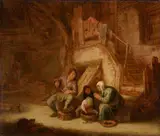 Adriaen van Ostade, A Peasant Family, Oil on panel