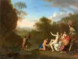 attributed to Cornelis van Poelenburgh, The Bath of Diana, Oil on panel