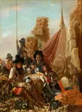Nicolaes van Galen, Gentlemen at Rest, Oil on panel