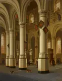 Hendrick Cornelisz. van Vliet, Interior of the Nieuwe Kerk in Delft, with the Tomb of Willem I of Orange, Oil on canvas