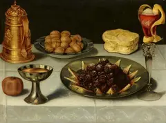 Johann Michael Hambach, Breakfast Still Life, Oil on panel