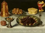 Johann Michael Hambach, Breakfast Still Life, Oil on panel
