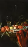 Hendrik van Streek, Still Life with a Rummer, Flute Glass, and Fruit in a Wan Li Dish, Oil on canvas (relined)