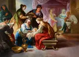 Anton Domenico Gabbiani, The Birth of the Virgin, Oil on canvas